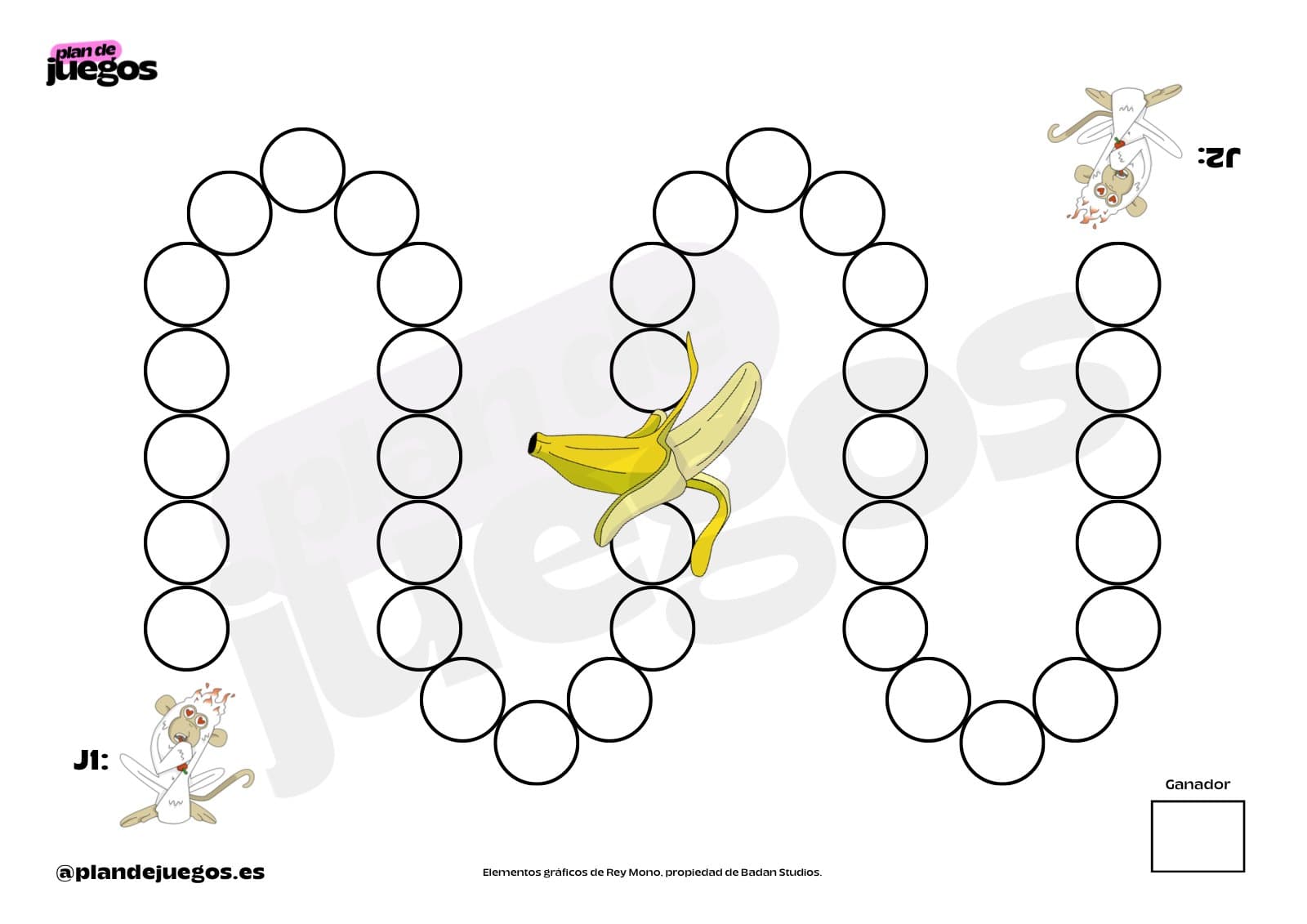 La plantilla del plátano